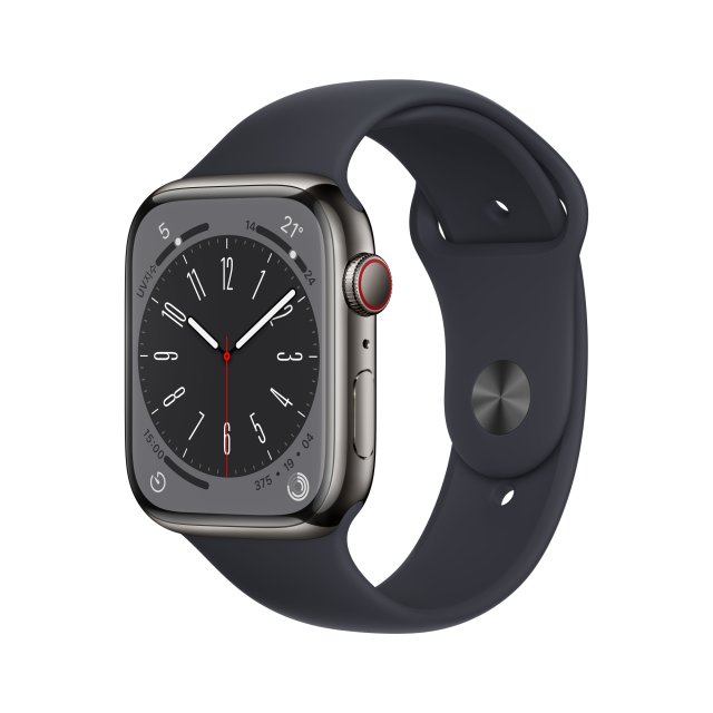 Apple 워치 8 셀룰러 45mm (그래파이트 스테인리스 스틸)