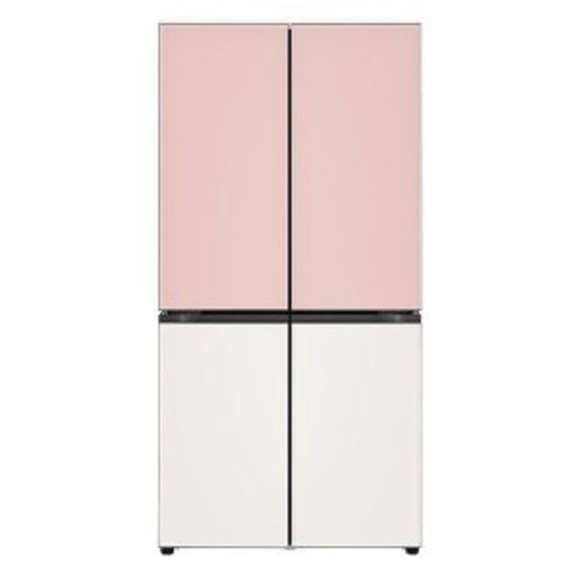 LG전자 오브제컬렉션 4도어 875L 미스트 핑크+미스트 베이지 (M874GPB031S)