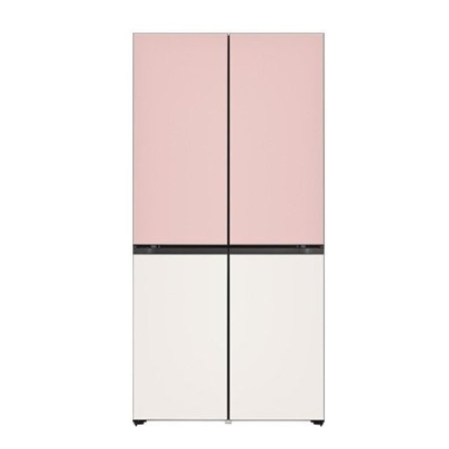 LG전자 오브제컬렉션 4도어 610L 미스트 핑크+미스트 베이지 (M623GPB042S)